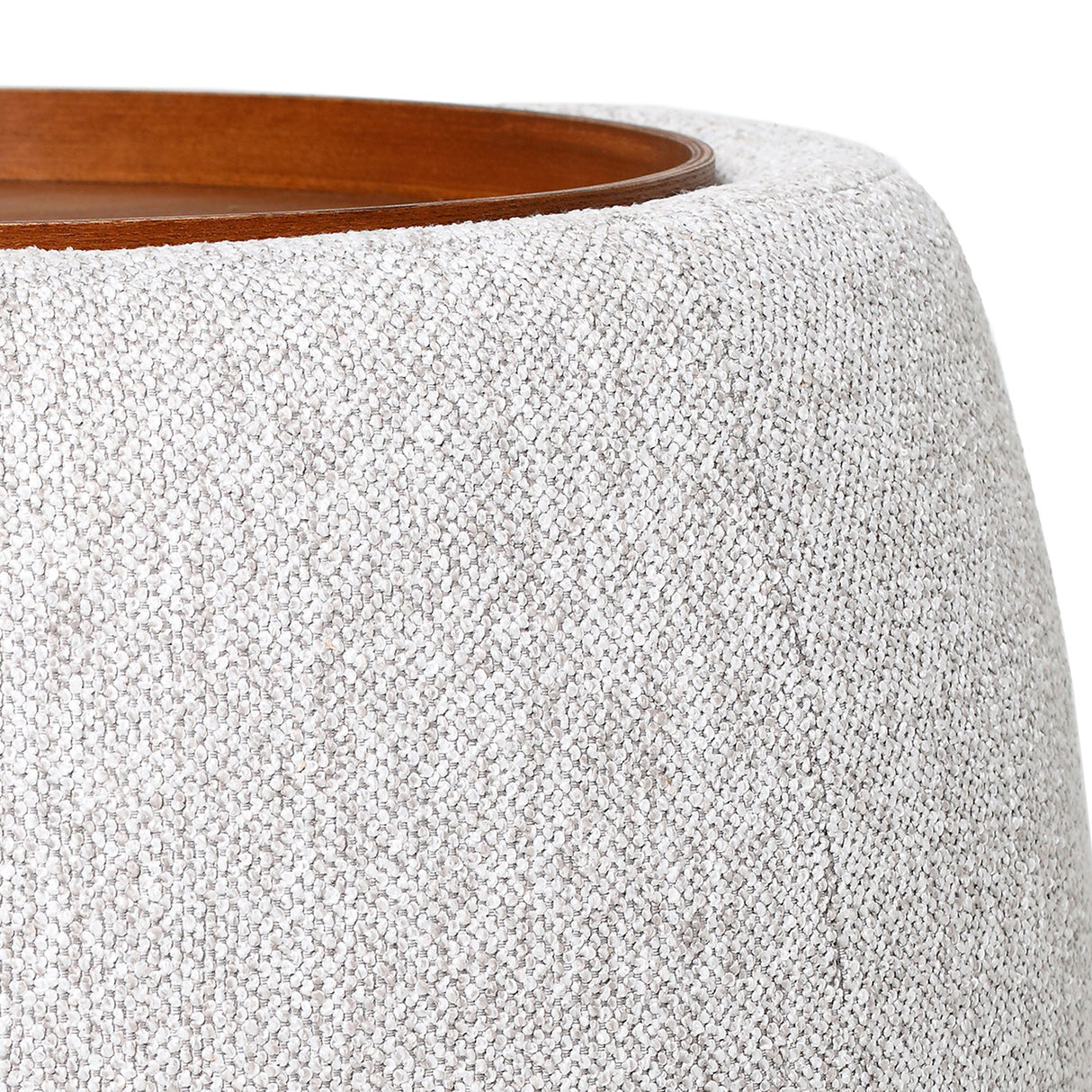 Chenille Storage Footstool Ottoman – Cream