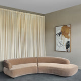 Curved Velvet Modular Sofa – Brown