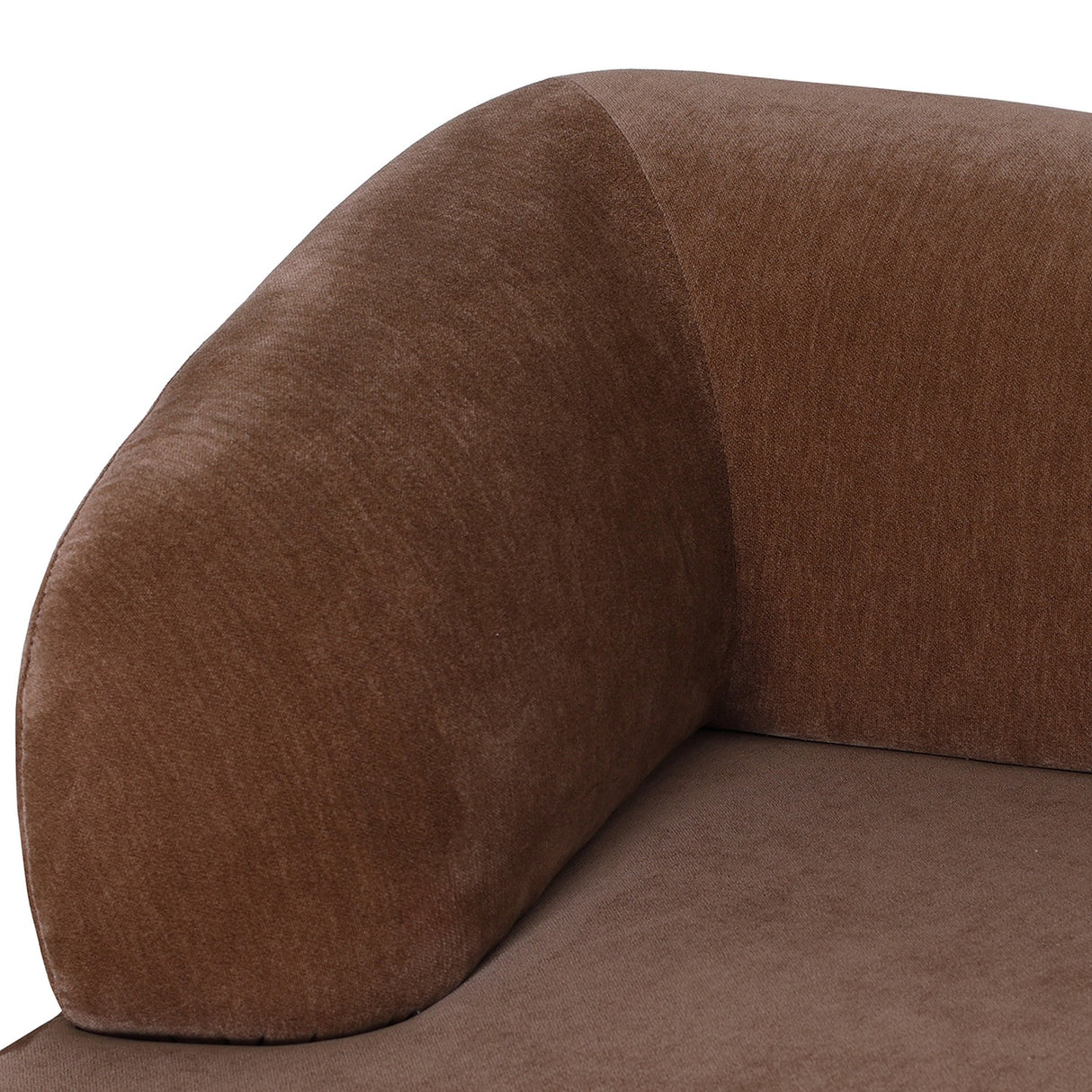 Curved Velvet Modular Sofa – Brown