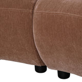 Curved Velvet Modular Sofa – Brown