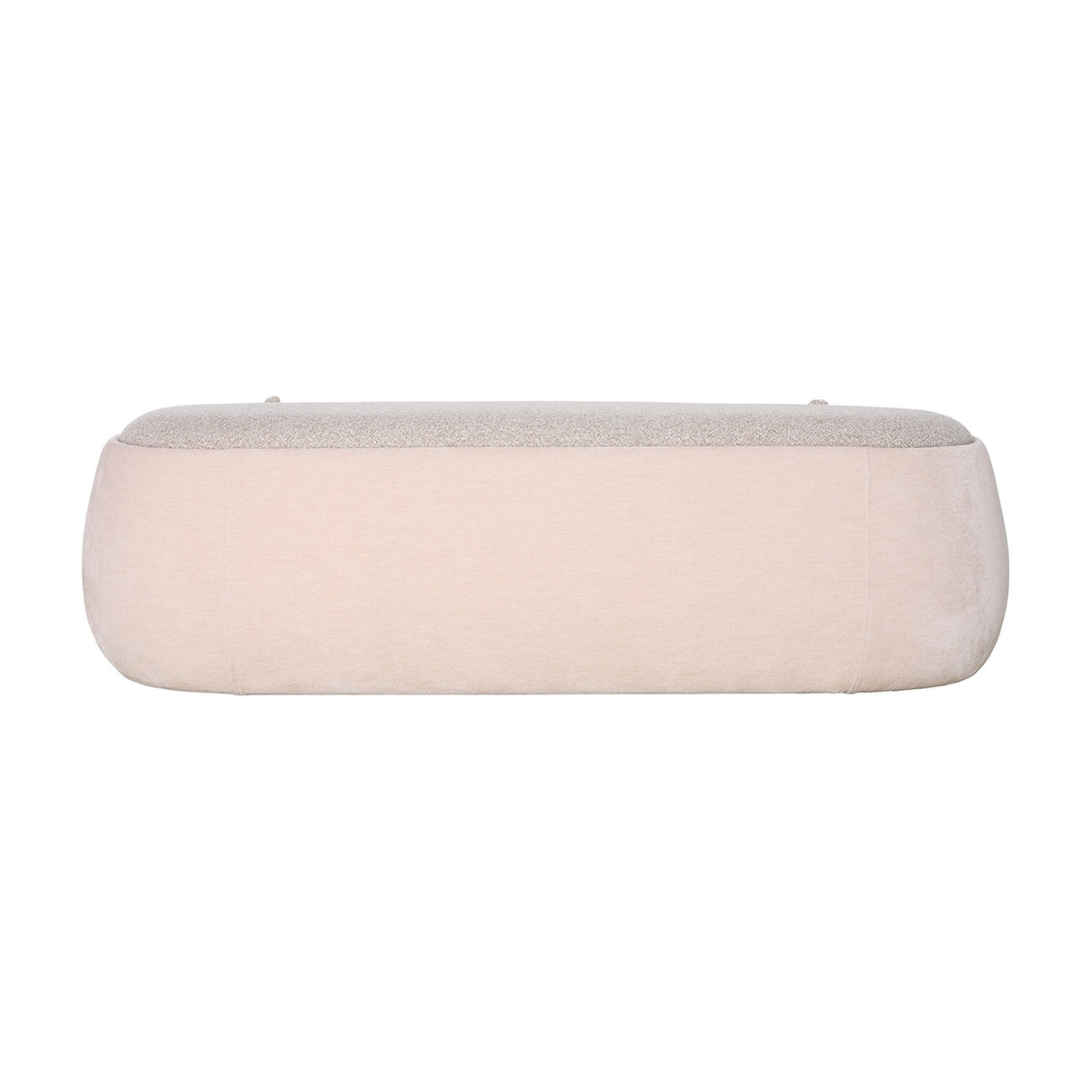 Velvet Boucle Storage Ottoman – Cream