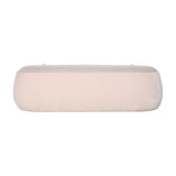 Velvet Boucle Storage Ottoman – Cream