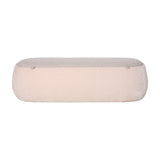 Velvet Boucle Storage Ottoman – Cream