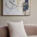 Piped Velvet Cushion – Cream