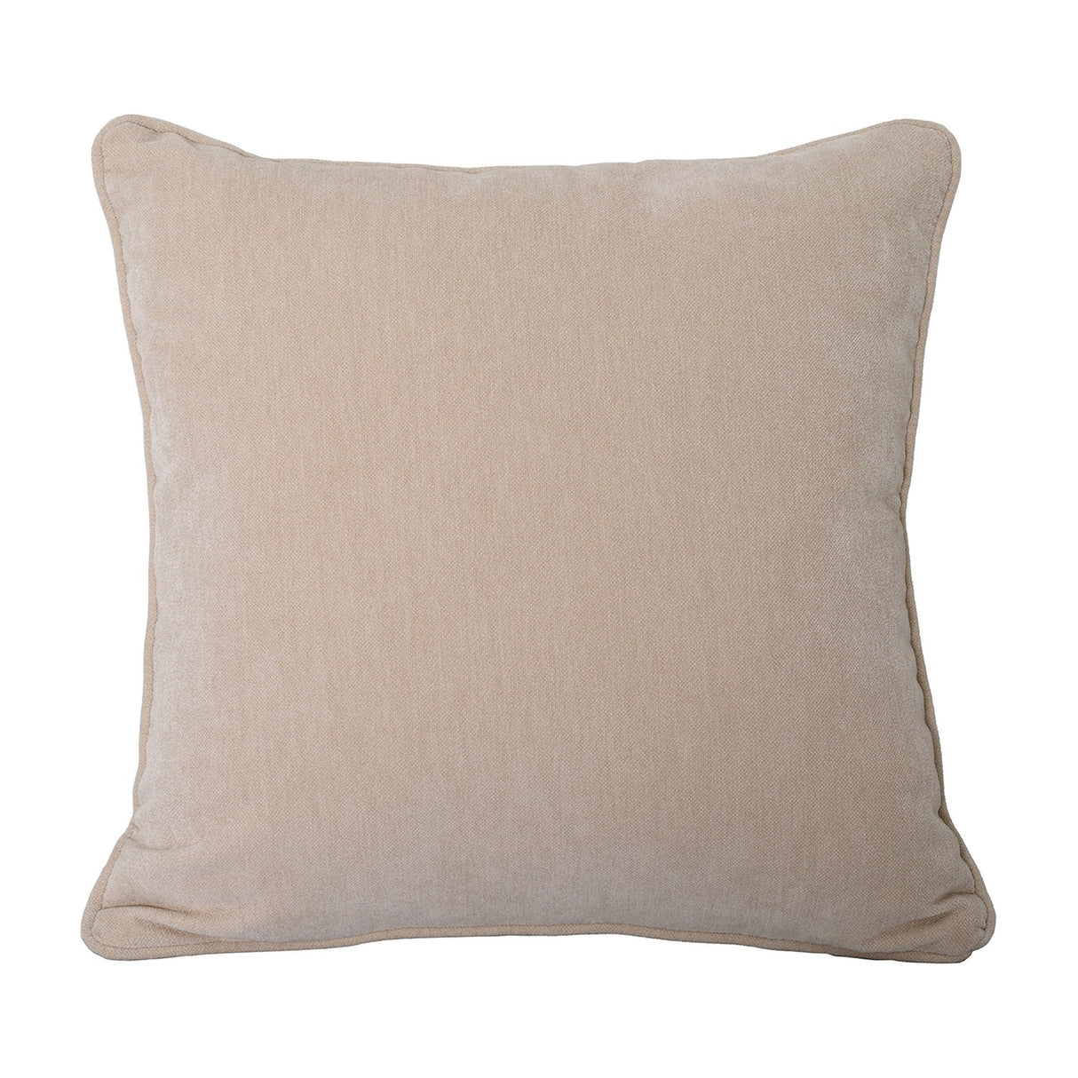 Piped Velvet Cushion – Cream