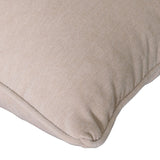 Piped Velvet Cushion – Cream