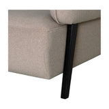 Brushed Velvet Curved Accent Armchair – Beige