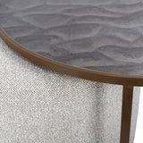 Ripple Glass Top Nesting Coffee Table – Black