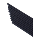 Libra Interiors Fibre 60cm replacement reed diffuser sticks in matt black synthetic fibre, shown fanned diagonally as a bundle on a plain white background.