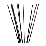 Libra Interiors Fibre 60cm replacement reed diffuser sticks in matt black, a fanned bundle of slim synthetic reeds shown against a plain white background.