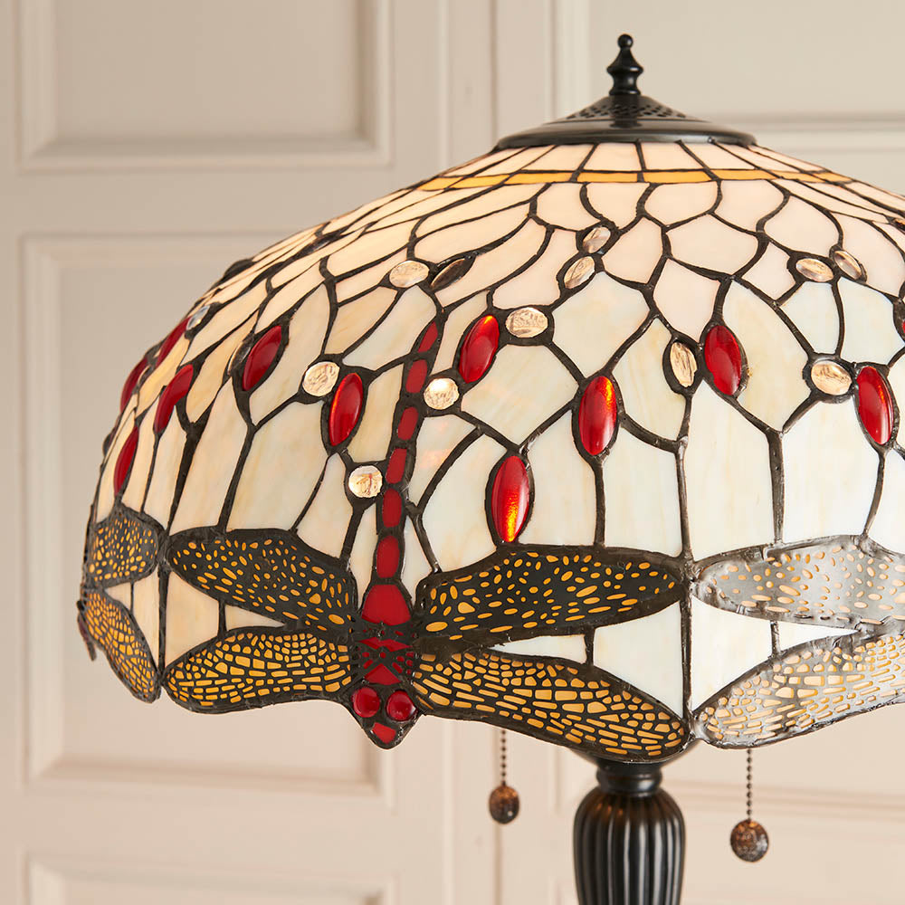 Alderworth Tiffany Floor Lamp - Beige