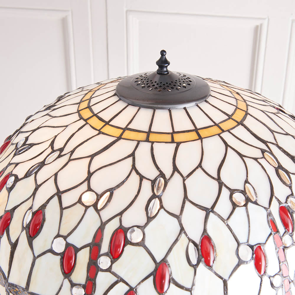 Alderworth Tiffany Floor Lamp - Beige