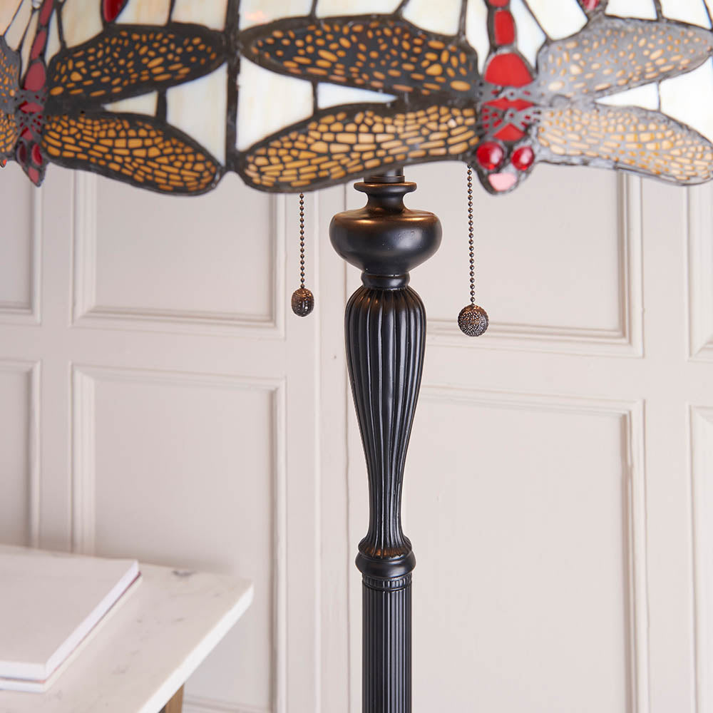 Alderworth Tiffany Floor Lamp - Beige