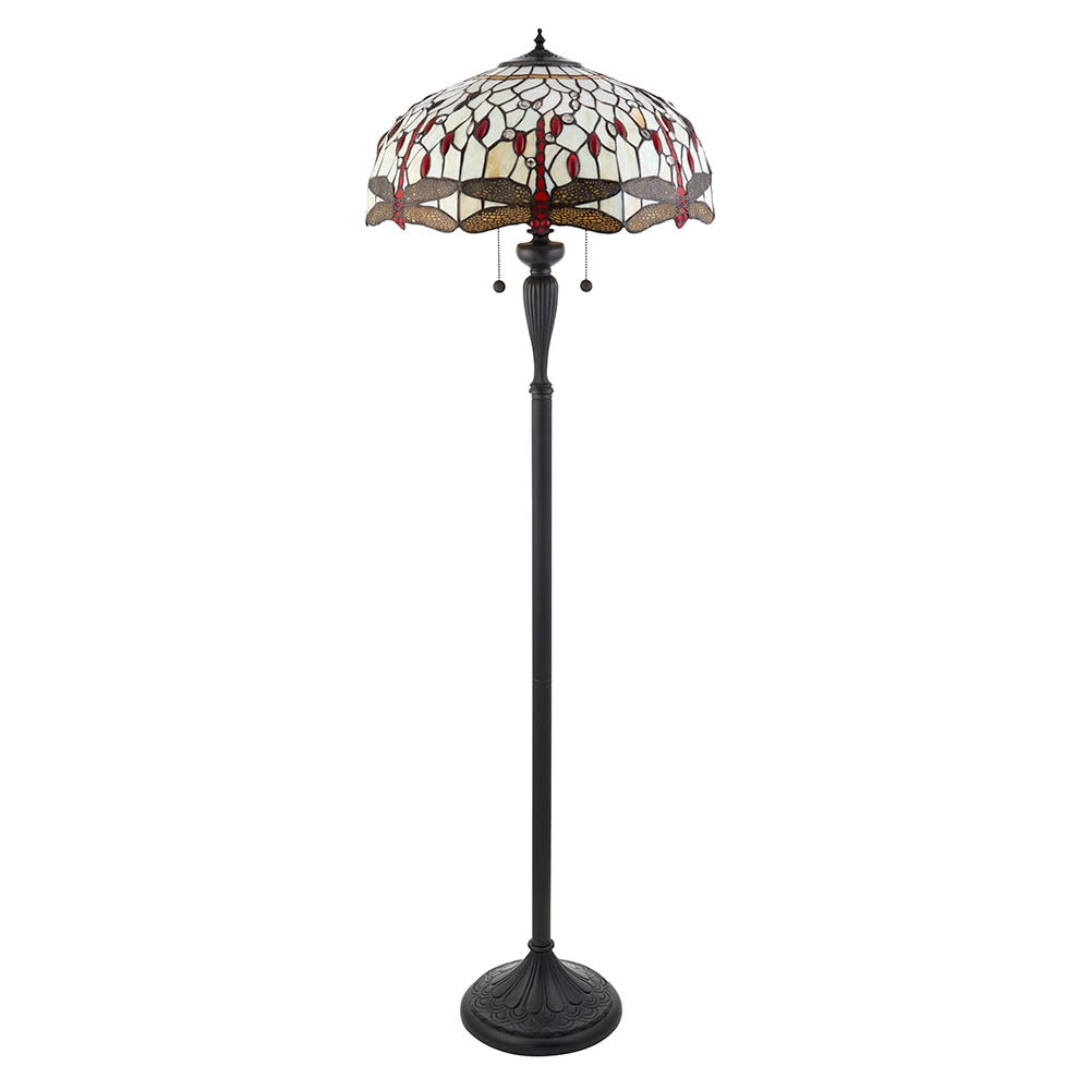 Alderworth Tiffany Floor Lamp - Beige
