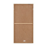 Reverse side of a canvas wall art piece, showing wooden stretcher frame, natural jute backing, and mounting hardware, from the Set of 3 Grey & Neutrals Abstract Landscape Canvases.