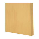 Frameless canvas wall art in solid gold with visible brushstroke texture, shown side-on to display its deep edge profile, against a plain white background.