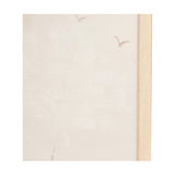 Canvas wall art with painted birds on a textured off-white background, framed by a natural wood edge, from the Natural & White Landscape Canvases set.