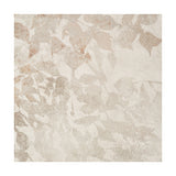 White & Natural Floral Square Canvas with Frame, 100 x 100cm, showing overlapping leaf silhouettes in beige and white tones on a textured surface.