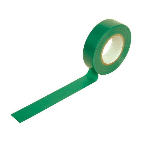 Ultra Tape PVC20GN green PVC insulation tape roll, 19mm x 20m, with a loose end unrolled on a plain white background.