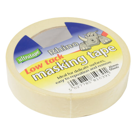 Ultratape Low Tack Masking Tape (110mm x 25M) is perfect for delicate surfaces. Easy to reposition and remove, it’s ideal for precise, gentle applications—unlike flame-retardant PVC or electrical insulation tapes.