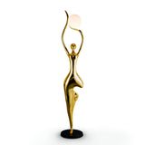 El Arbol Gold Silhouette Sculpture With Opal LED Lamp - 190cm