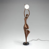 El Arbol Bronze Silhouette Sculpture With Opal LED Lamp - 190cm