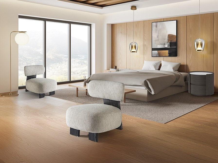 Topaz Armchair - Black and Ecru