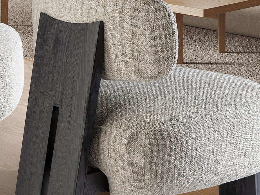 Topaz Armchair - Black and Ecru