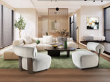 Naomi Armchair - Walnut and Ecru