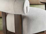 Naomi Armchair - Walnut and Ecru