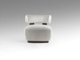 Naomi Armchair - Walnut and Ecru