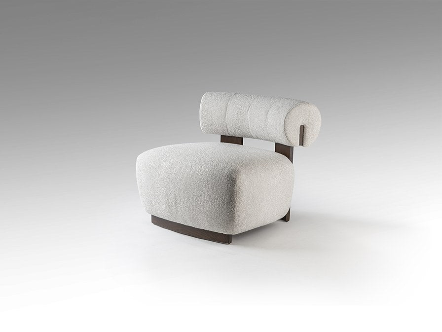 Naomi Armchair - Walnut and Ecru