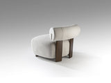 Naomi Armchair - Walnut and Ecru