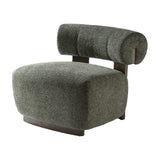 Naomi Armchair - Walnut and Green