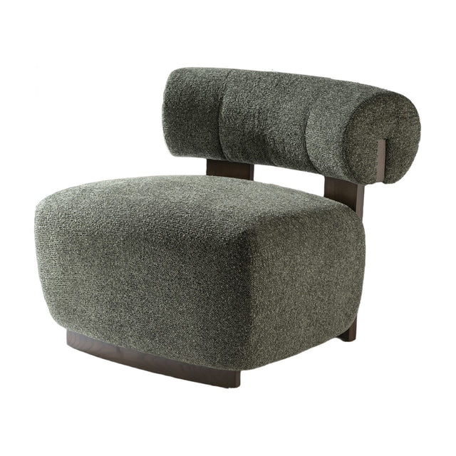 Naomi Armchair - Walnut and Green