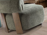 Naomi Armchair - Walnut and Green