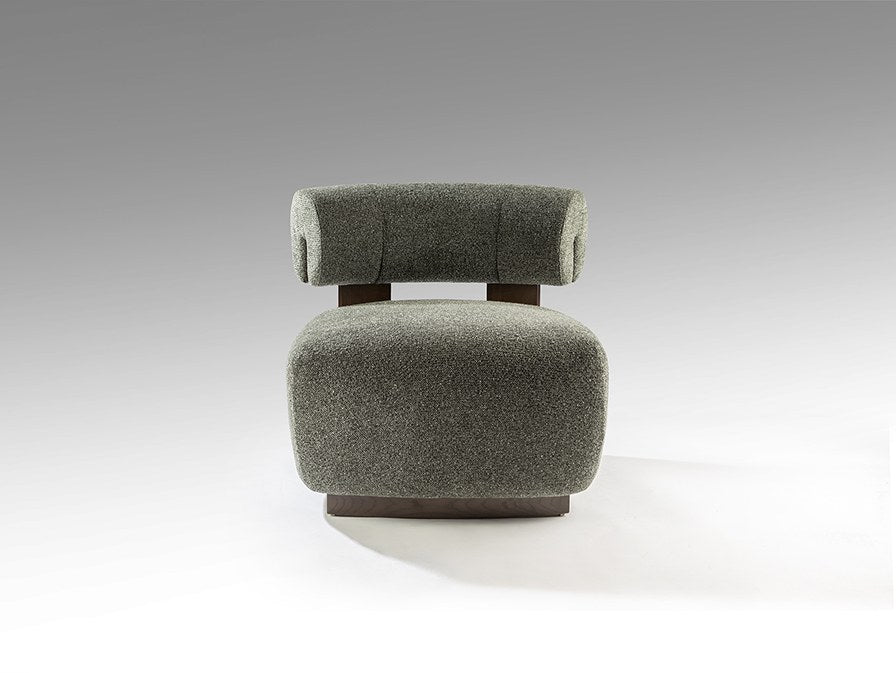Naomi Armchair - Walnut and Green