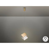Priscila 1 Light Textured Glass Pendant - Gold