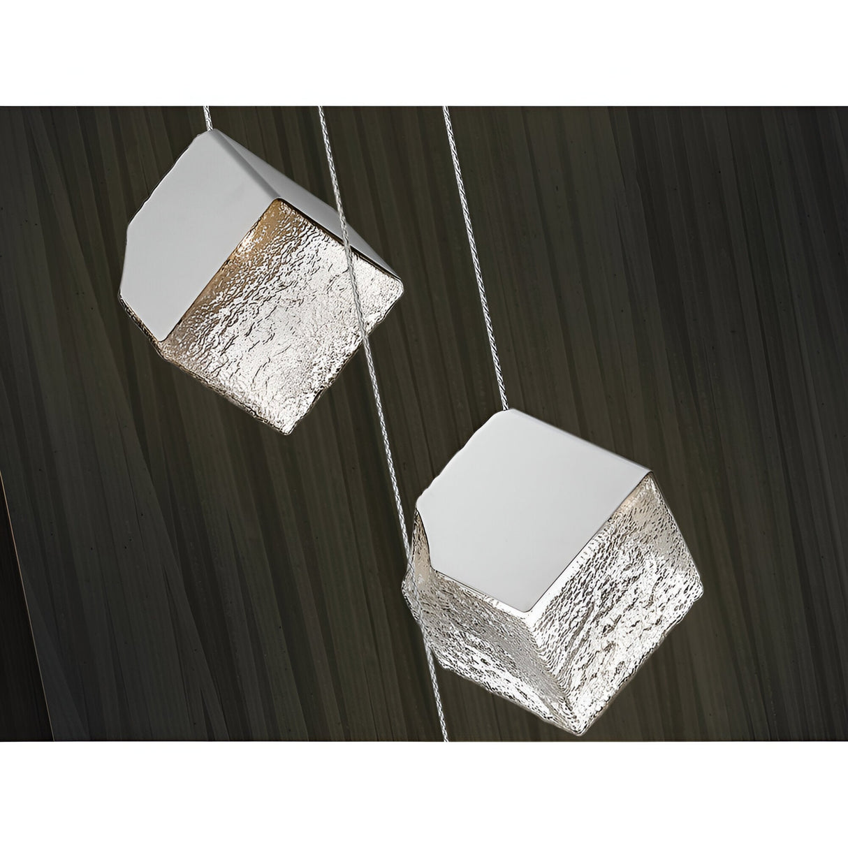 Priscila 4 Light Glass Cluster Pendant - Chrome