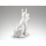 Bulldog Frances White Gloss Painted Outdoor Sculpture - 148cm