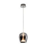 Suspiro LED Small Glass Pendant Light 15W 3000K - Chrome