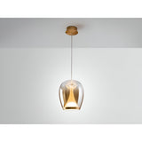 Suspiro LED Large Glass Pendant Light 20W 3000K - Amber
