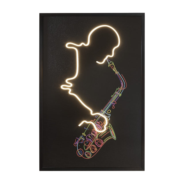 Saxo LED Wall Art - Black