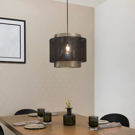 Chartfield Pendant - Brass & Black