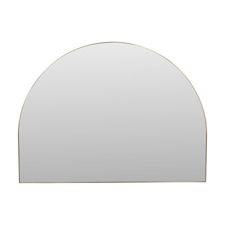 Wide arch wall mirror with a slim brushed gold metal frame, 120 x 90cm, shown on a plain white background.