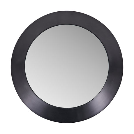 Round wall mirror with an angled graphite aluminium frame, 60 x 60cm, shown against a plain white background.