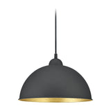 DUOline Dome Pendant – Black & Gold