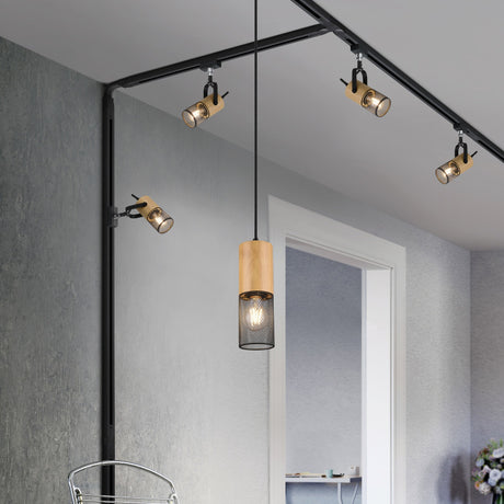 DUOline Wooden Pendant – Matt Black