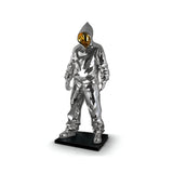 Rapero Chrome & Gold Gloss Standing Sculpture - 198cm
