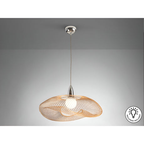 Forma Large 1 Light Pendant - Chrome/Gold